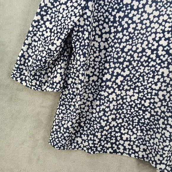 Vintage LYNN DAVIS Set of 2 Blouse + Skirt Floral Knit USA MADE Size 26W Padded - Picture 11 of 14